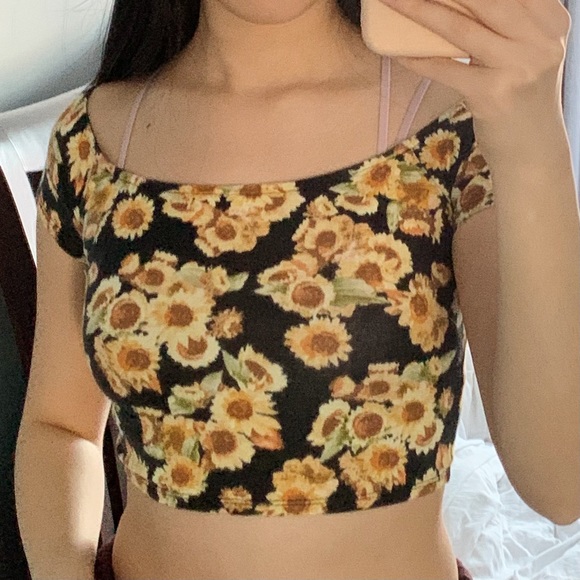 daisies floral crop top - Picture 1 of 1